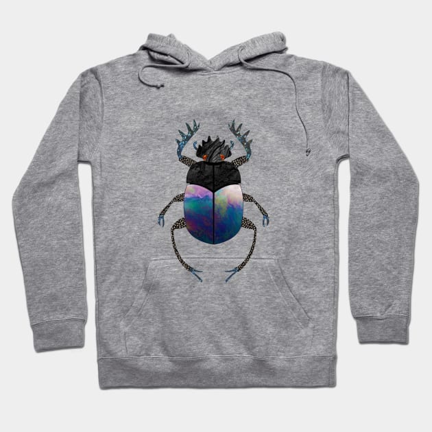 Oil Slick Scarab Beetle Hoodie by TinyGinkgo